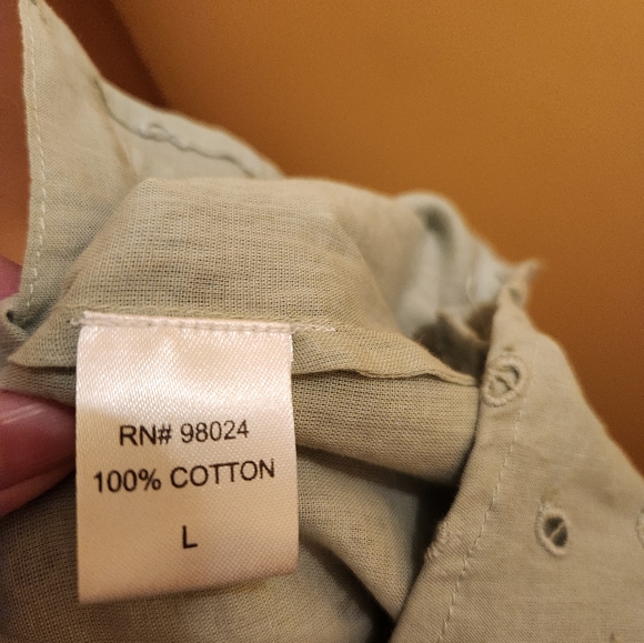 House of Harlowe 1960 large green sleeveless blouse - Picture 3 of 5